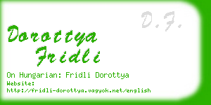 dorottya fridli business card